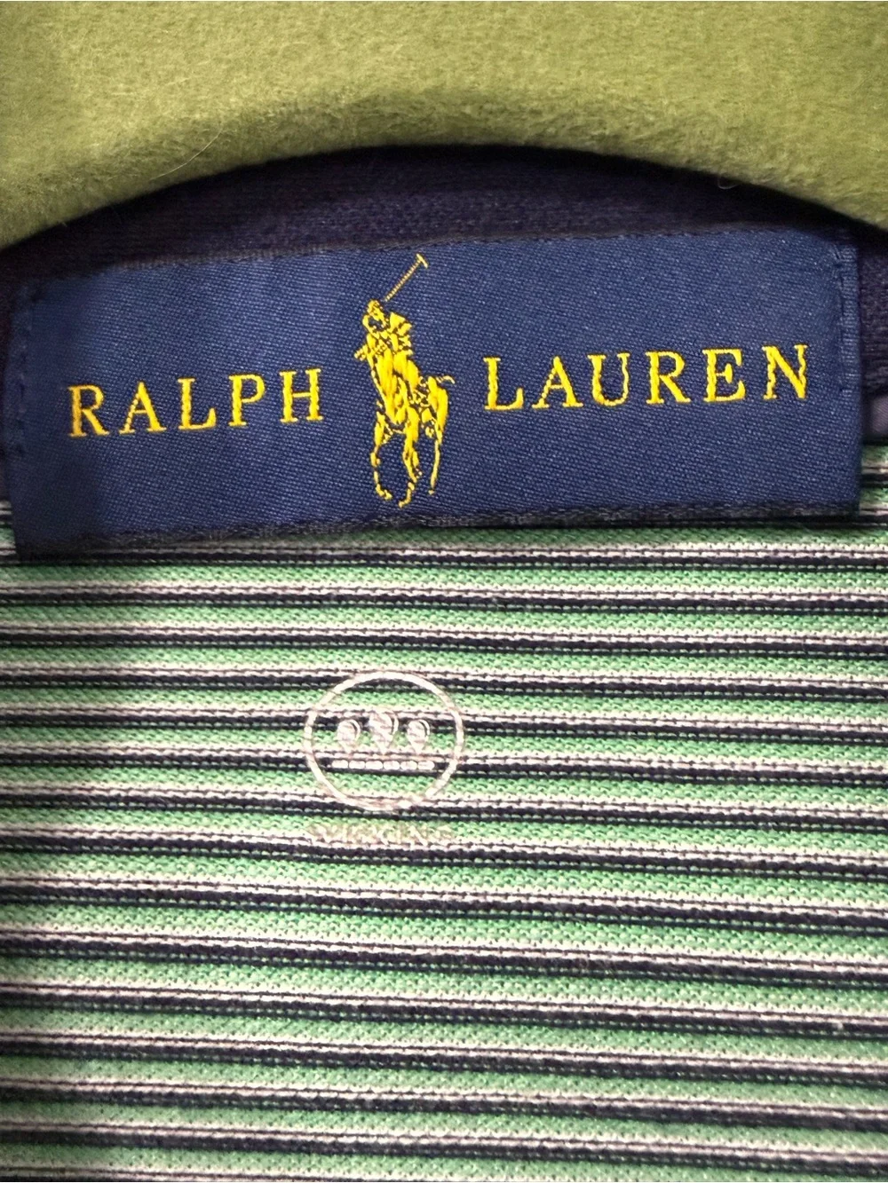 Ralph Lauren Green Striped Pro Fit Men’s Golf Polo Men’s Shirt Size Medium